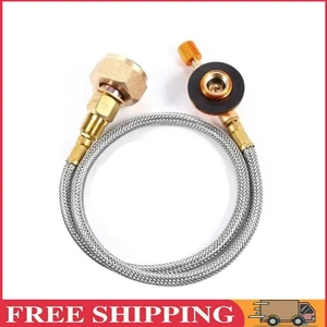 Acoplador de tanque de cilindro plano adaptador de recarga de tanque de gas de metal para camping (manguera) - Imagen 1 de 10