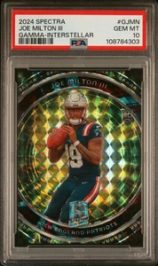 2024 Panini Spectra Gamma Joe Milton III #GJMN Interstellar PSA 10 - Picture 1 of 2