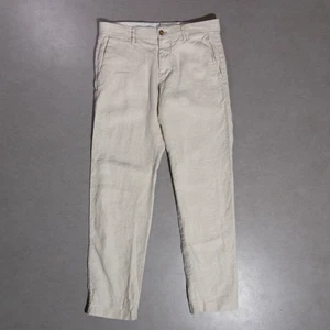 Pantalones informales de lino beige a medida Theo ajustados para hombre NN.07 33x31 - Imagen 1 de 9