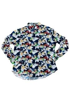 Robert Graham Multicolor Kinslowe Shirt Button Front Flip Cuffs Men's Size L EUC - Picture 1 of 9