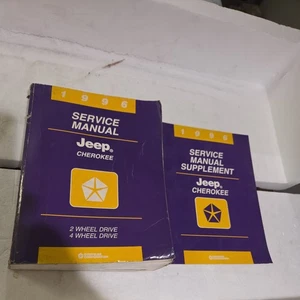 Jeep Cherokee 1996 OEM manual de taller de servicio + suplemento - Imagen 1 de 4