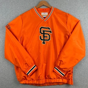 San Francisco Giants Windbreaker Jacket G III Large Orange MLB Baseball V Neck - Picture 1 of 12