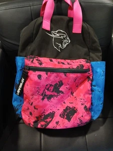 Raro zaino ufficiale MR BEAST gatto nero nero rosa e blu - Foto 1 di 7