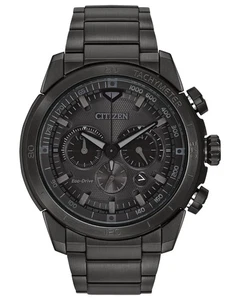 Nuevo $550 Reloj Citizen Eco-Drive Ecosphere negro sobre negro cronógrafo para hombre CA4184-81E - Imagen 1 de 4