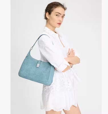 KATE SPADE Deco - Gamuza Denim - Hobo - Bandolera - Bolso de Hombro - Nuevo con Etiquetas Foto 1 de 4