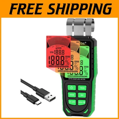 Medidor de humedad LCD retroiluminado para profesionales Foto 1 de 4