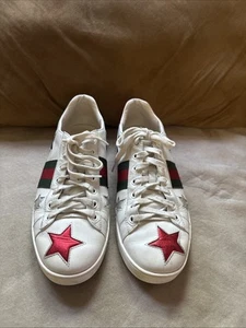 Gucci Ace Stars Embroidered Shoes . Size 40/ Sneakers Code 454562 - Picture 1 of 12