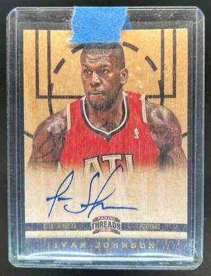 2012-13 Panini Threads Ivan Johnson Rookie RC Auto #198 Hawks - Image 1 of 2