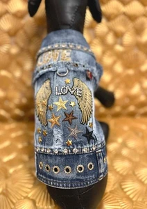 3831_Angeldog_Hundekleidung_Jeansweste_Jeansjacke_Hund_RL30_S - Bild 1 von 5