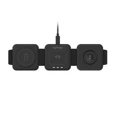 MyCharge 3-in-1 Wireless Charging Pad – iPhone, AirPods, Apple Watch – Foldable - Image 1 of 3