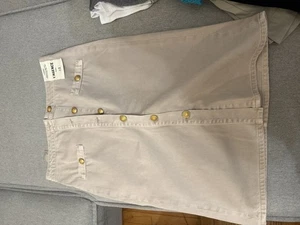 L’Agence Landry Denim Midi Rock Gr. 28 Biscuit hellbraun beige Knopfleiste Freizeit - Bild 1 von 7