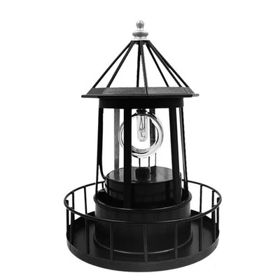 360 degree Rotating Solar Lighthouse Outdoor Yard Decorative Lamps