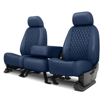 For Ford E-350 Super Duty 24-25 Seat Cover Faux Leather Diamond Shield Quilted Foto 1 de 2