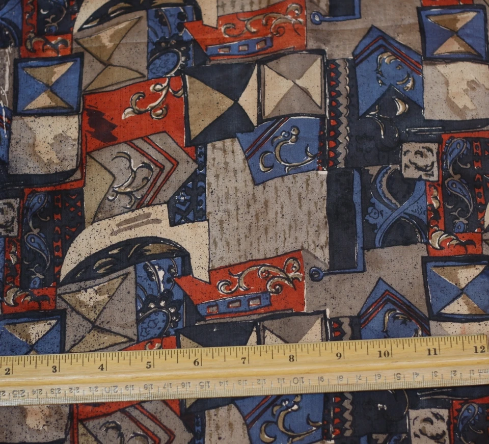 Tela de tafetán 100 % seda estampado topo/azul 44" de ancho, por yarda (TS-7360) Foto 1 de 1