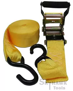 Ganchos/ganchos de trinquete 2""X22' 2.500 libras 2"" de ancho nailon-res correa de correas para el clima - Imagen 1 de 3