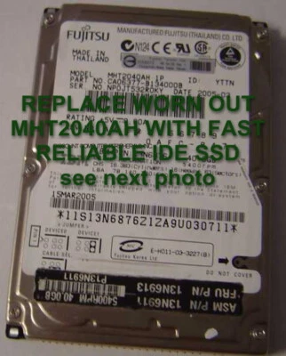 Replace Worn Out MHT2040AH with 40GB Fast Reliable SSD 2.5" 44 PIN IDE Drive - Image 1 of 3