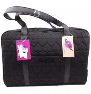 Betsey Johnson 18.25" x 12 x 8 Luv Betsey Hearts LBKRUSH  Overnight Travel Bag - Picture 1 of 6