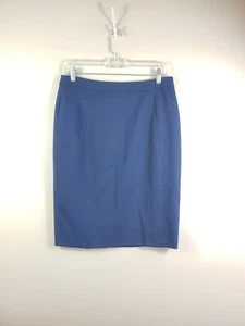 REISS womens sz 8 tailored navy blue wool straight career work wear pencil skirt - Picture 1 of 4