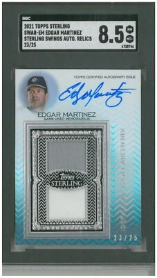 2021 Topps Sterling Swings EDGAR MARTINEZ  Auto Relic 23/25 ~ SGC 8.5 NM/MT+ - Image 1 of 2