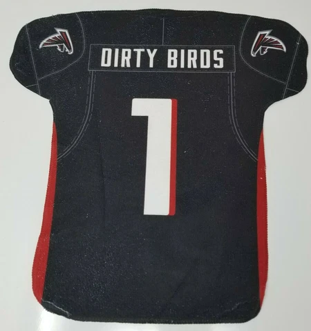Atlanta Falcons Support Rally Towel Black Red Dirty Birds Number 1 Imperfect Cover