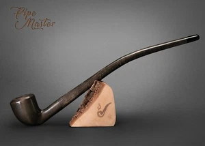 Mr. Brog WOODEN SMOKING PIPE Lotr Gandalf Hobbit 151 CHURCHWARDEN 14" Long Black - Foto 1 di 8