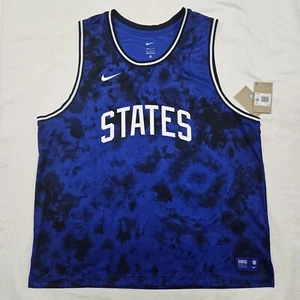 NWT Mens XXL Nike Team USA x United States Basketball Jersey Blue Black Tie Dye - Picture 1 of 11