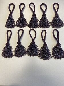 Complete Beaded Curtain Drapery Tie Back Tassels (5) Sets