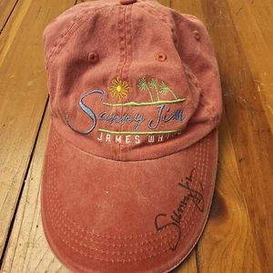 James White Sunny Jim Troprock Red Autographed Baseball Cap Hat - Picture 1 of 6