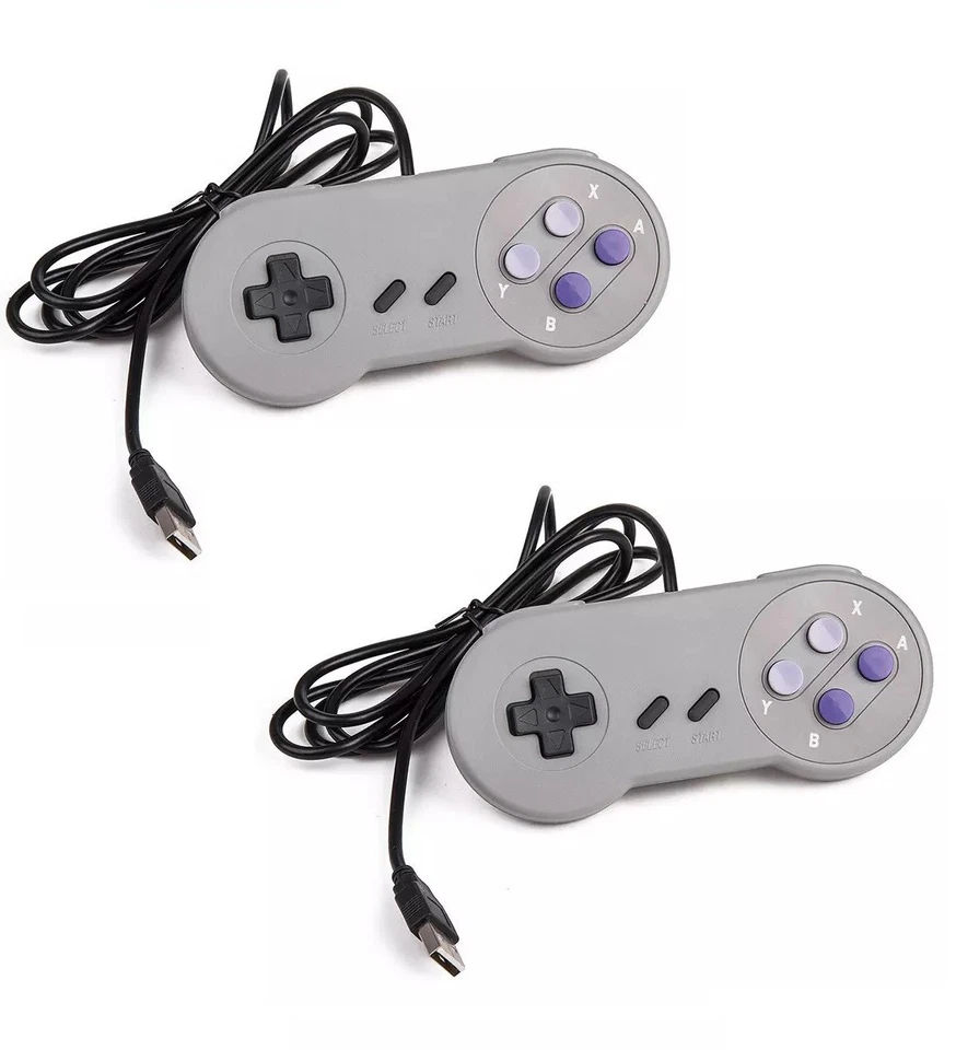 2 X Manette SNES (Super Nes) contrôleur pour PC MAC via USB - plug and Play US - Photo 1/4