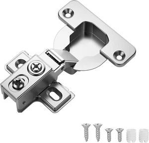 Paquete de 6 bisagras de gabinete de cierre suave taza de 40 mm 1-1/4 pulgadas superpuestas gabinete de cocina Hin - Imagen 1 de 12