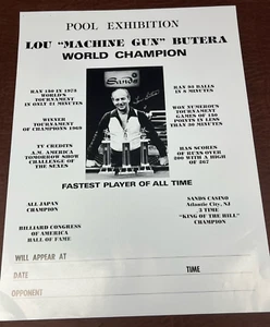 LOU BUTERA Ausstellung Billard / Pool Poster - Vintage - Braunschweig - BCA HOF - Bild 1 von 6