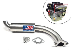 Silenciador de escape de acero inoxidable para motor de barro: Honda GX160, 200, Preator 212, 224 - Imagen 1 de 6