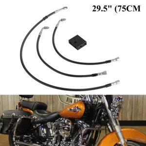 29.5" Complete Brake Line Kit Fit 16"-18" Handlebar Harley Low Rider ST FXLRST - Foto 1 di 16