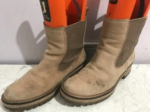 Timberland ankle boots biege nubuck leather UK 6 female boots stylish pb - Picture 1 of 11