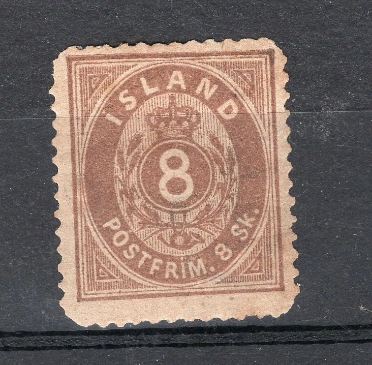 ICELAND, YV # 4, MH (BROKEN ON THE RIGHT BOTTOM CORNER) - Image 1 of 1