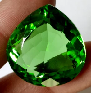 AAA+ 105.20 Ct. Large Green Peridot Pear Cut facet Loose Gemstone Gift for Women - Picture 1 of 12
