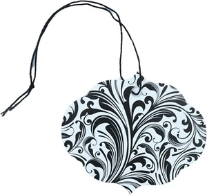 Price Tags 2000 Strung 1 1/2” x 1 1/2" Elegant Black White String Pricing Oval - Picture 1 of 4