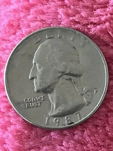 1987 P WASHINGTON US QUARTER. RARE ERROR COIN! - Picture 1 of 5