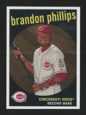 2008 Topps Heritage Chrome Brandon Phillips Reds #41 Rare Parallel Sp 0887/1959 - Image 1 of 2