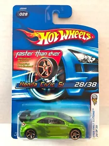 Hot Wheels HONDA CIVIC Si - 2006 First Editions #028 FASTER THAN EVER FTE Green - Picture 1 of 4