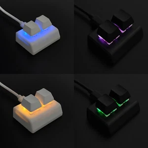 2-key Keypad Mechanical Keyboard DIY Custom USB Copy Paste Shortcut Gaming Keys - Picture 1 of 13