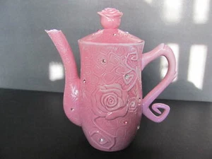 DISNEY PARKS PRINZESSIN DORNRÖSCHEN MALEFICENT ROSE ROSA KERAMIK TEEKANNE NEU - Bild 1 von 12