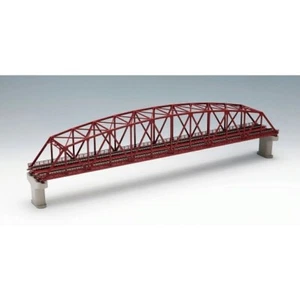 Tomytec Spur N E32212 Feingleis gebogene Sehne Fachwerkbrücke mit 2 Pfeilern rot - Bild 1 von 1