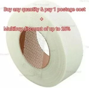 50mm x 90M White Scrim Tape Plasterboard Tape Fibreglass Mesh - Picture 1 of 13