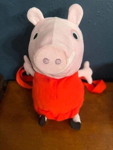 15" inches Peppa Pig Plush Backpack Portable Toy (Pink & Red) - Picture 1 of 9