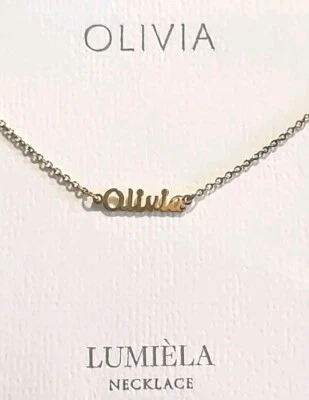 💎 Nuevo en paquete - Script * OLIVIA * Collar Lumiela - Sin níquel - Color dorado Foto 1 de 3