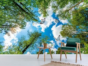3D Butterfly Trees I159 Wallpaper Mural Self-adhesive Removable Sticker Honey - Picture 1 of 11