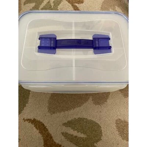 Lock & Lock Rectangle Container 9x13 Removable Clear Storage Dividers Tray - Picture 1 of 3