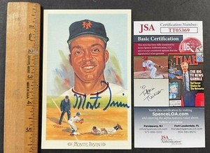 1989 PEREZ-STEELE GALLERIES CELEBRATION SET MONTE IRVIN HAND SIGNED W/JSA COA