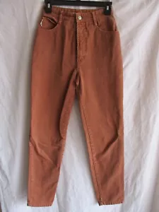 Jeans Bongo 25x28 Algodón Cónico Mujer Cintura Alta Rojo/Marrón GENE MONTE SANO - Imagen 1 de 8